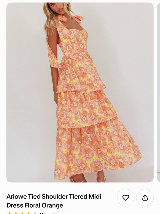 Selfie Leslie Dresses & Skirts - Selfie Leslie Orange Floral Tiered Maxi Dress